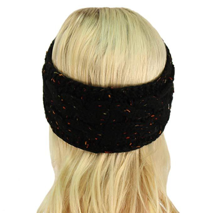 Wholesale Autumn and Winter New Woolen Variegated Dot Yarn Acrylic Headband Headband